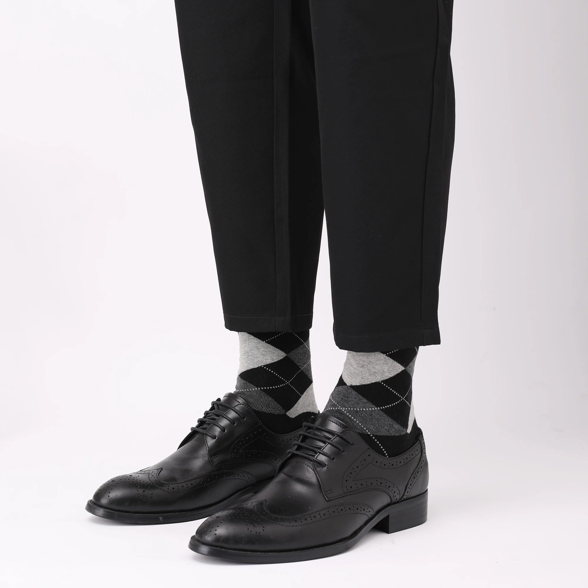 Men’s Plus Size Argyle Dress Socks – 5 Pairs