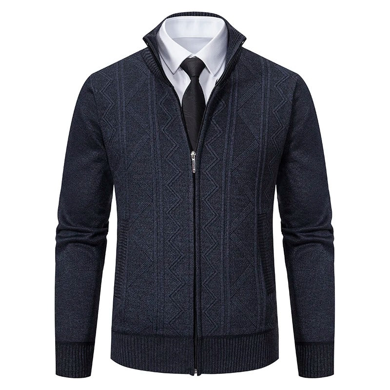 Thickened Men’s Knitted Cardigan Sweater
