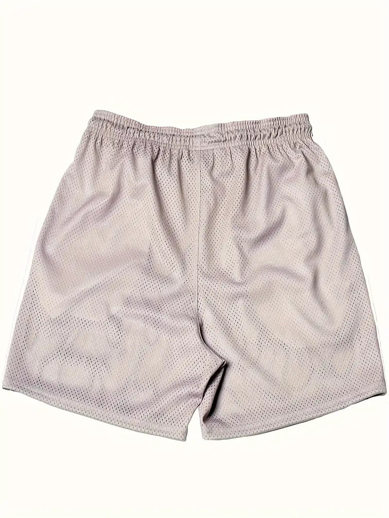 Men's Fire Pattern Loose Fit Sports Shorts