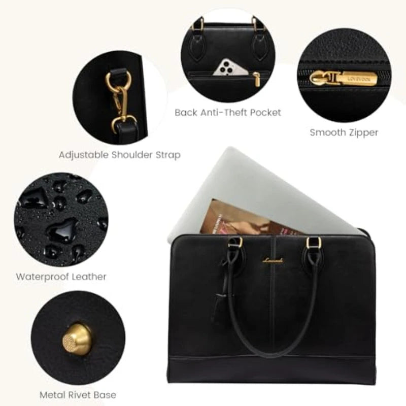 Women Work Tote Bags 15.6 inch Computer Bags for Laptops for Women Purse Large Vintage Business