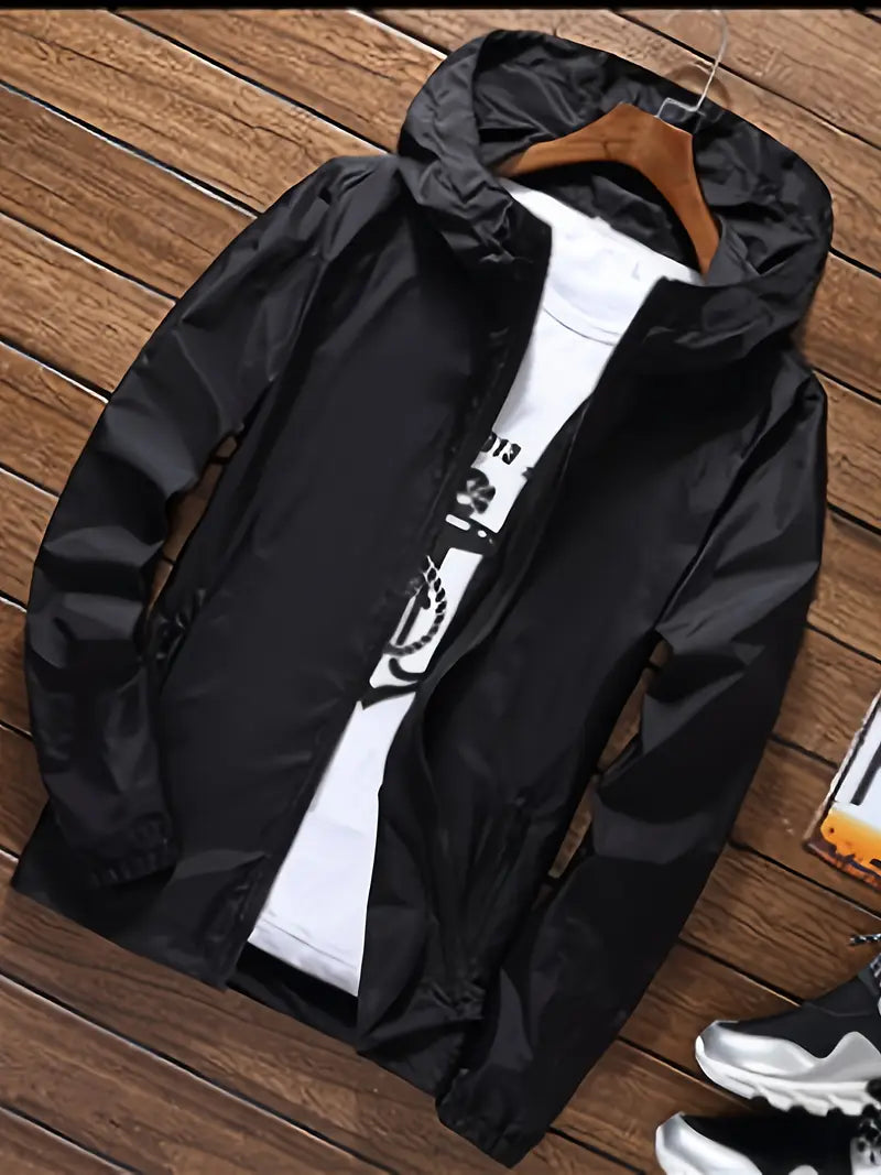 Men’s Outdoor Windproof Hooded Sports Jacket