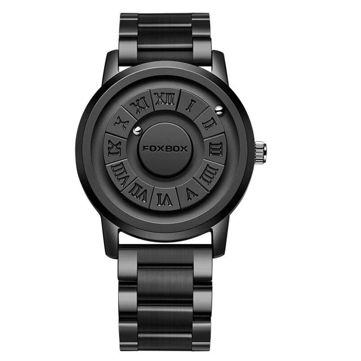 FOXBOX Man Watch LIGE Brand Creative Stainless Steel Band Scrolling Beads Quartz Watches