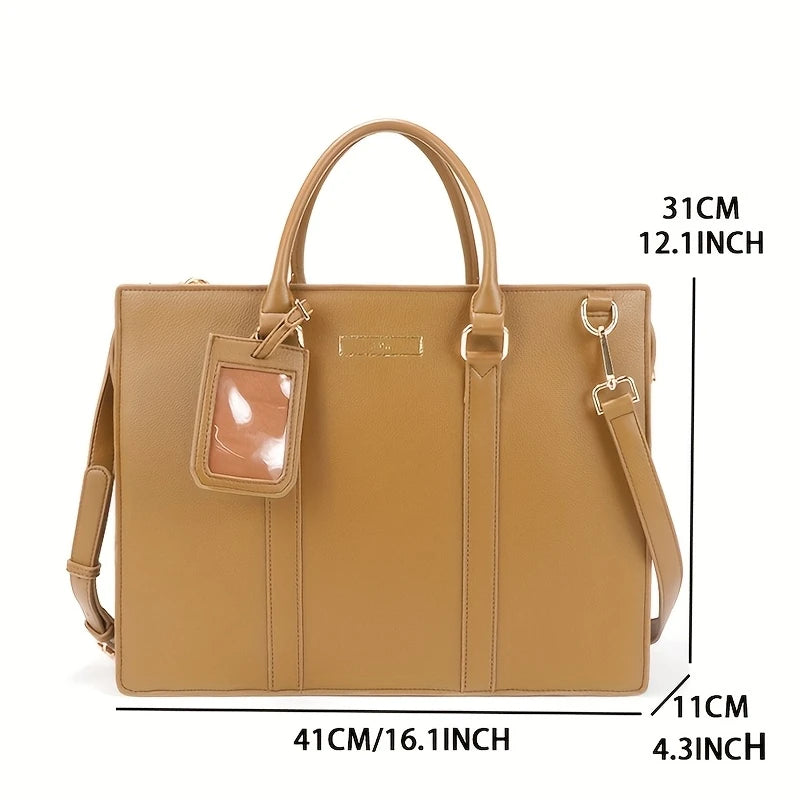 women Business Lightweight Office Briefcase Large Capacity Handbag Shoulder