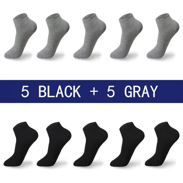 Men’s Summer Boat Socks – 10 Pairs