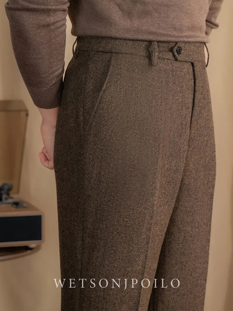 Men’s Wool-Blend Formal Chino Pants