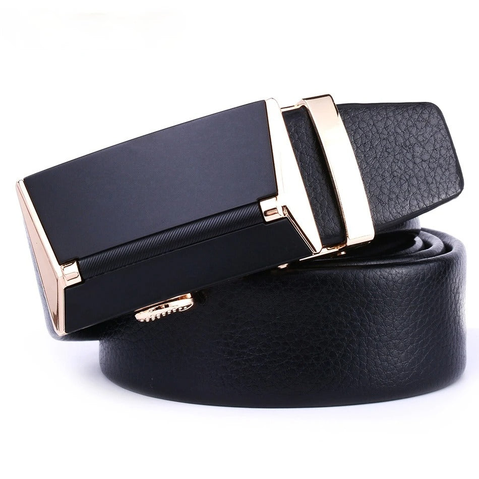 Men's Automatic Buckle Leather Belt – 130cm