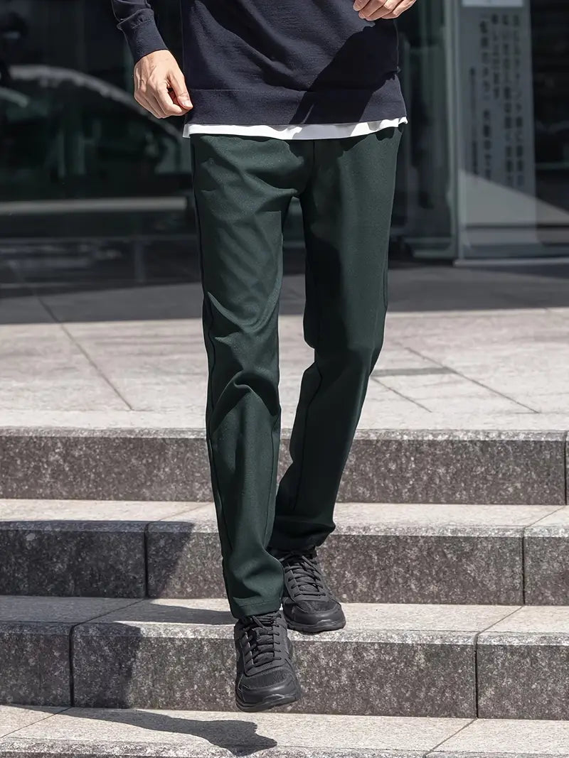 Men’s Sleek Lightweight Chino Pants – Solid Color