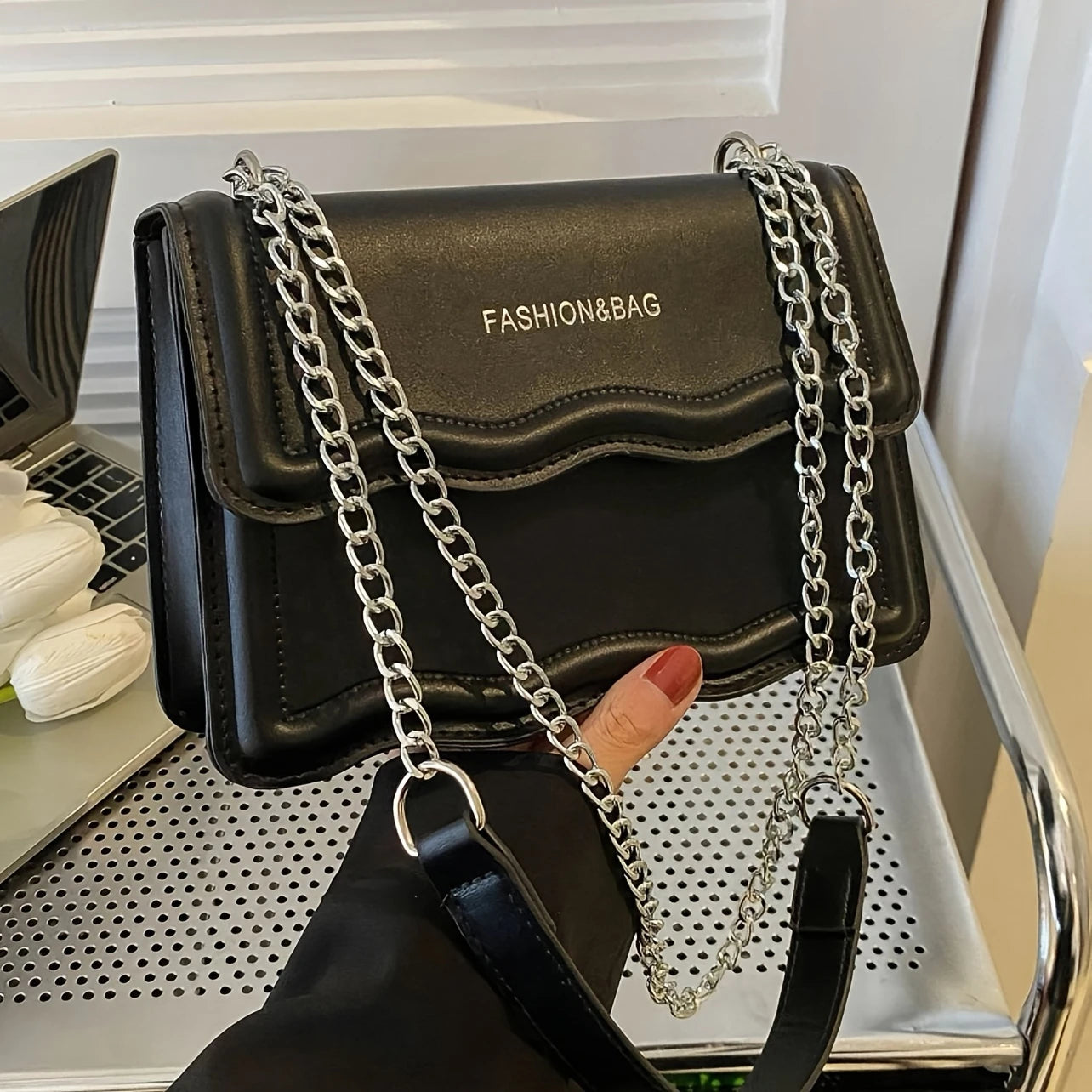 Mini Letter Graphic Crossbody Bag