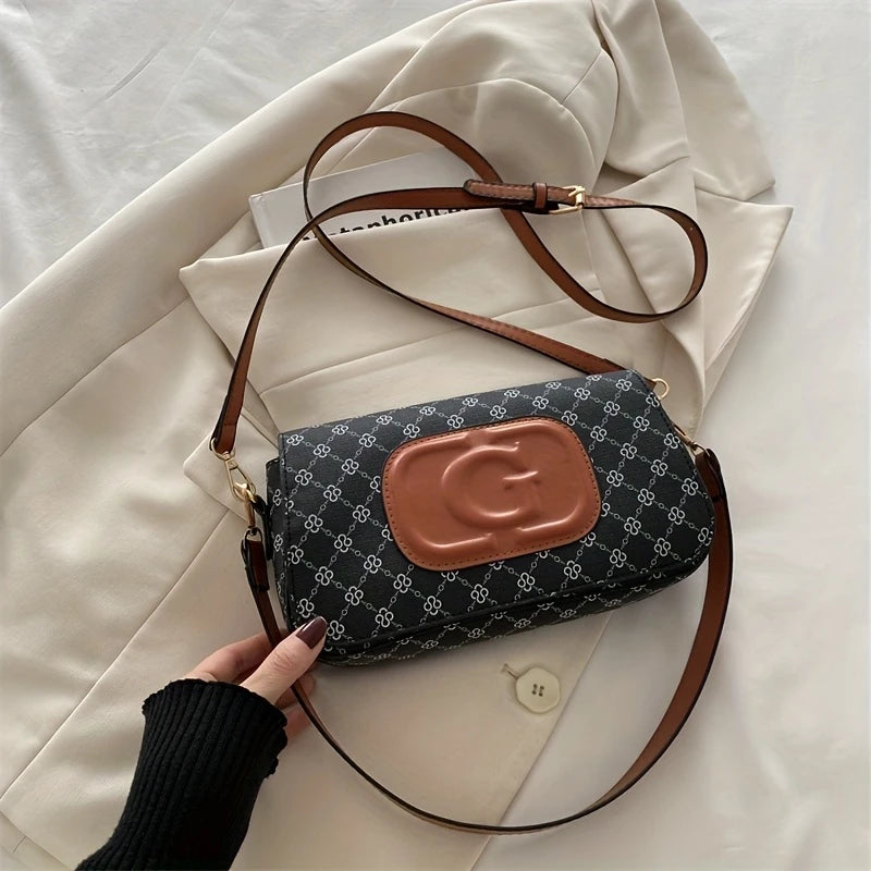 Chic Retro Square Crossbody Bag for Women