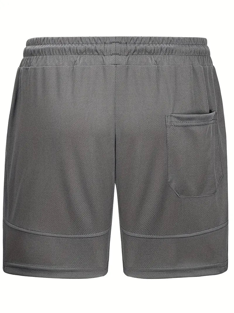 Men's Quick-Dry Workout Shorts with Zipper Pockets