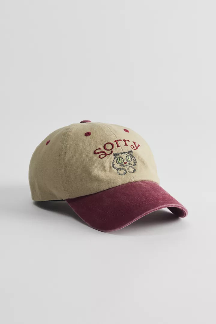 Sorry Kitty Washed Dad Hat