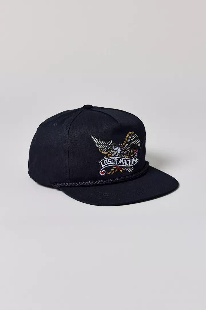 Loser Machine Birdie Embroidered Rope Trim Hat Black