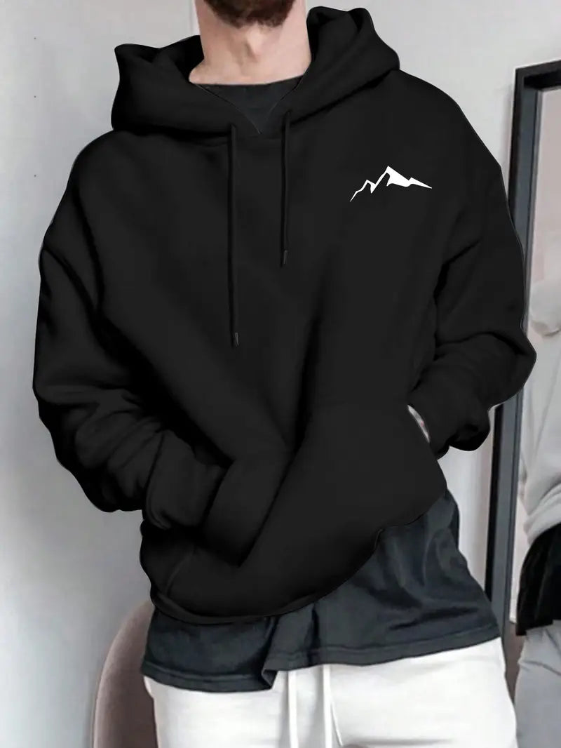 Men's Print Fleece-Lined Hoodie