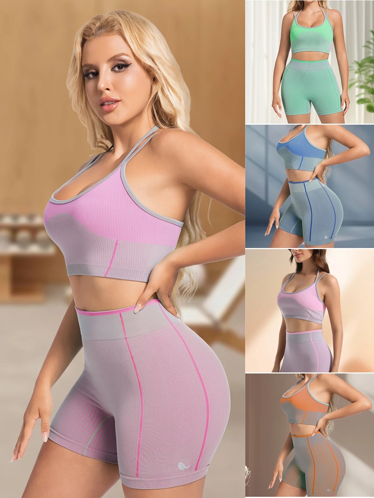 Women's Ribbed Activewear Set