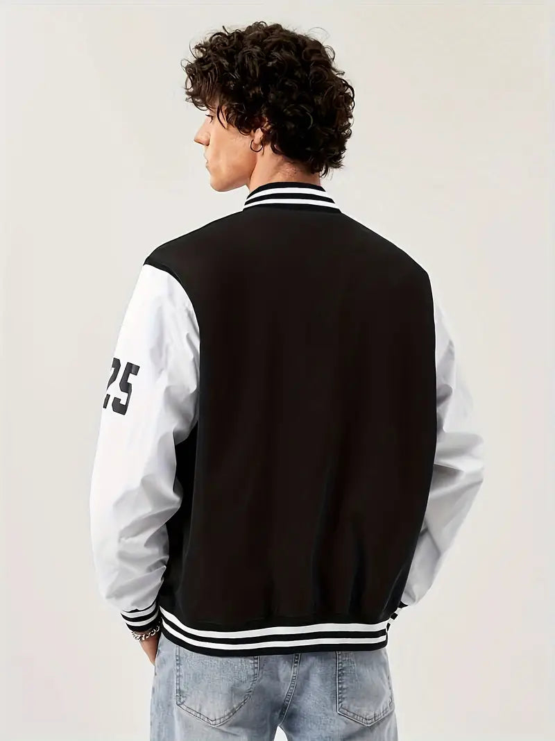 Loose Fit Baseball Jacket