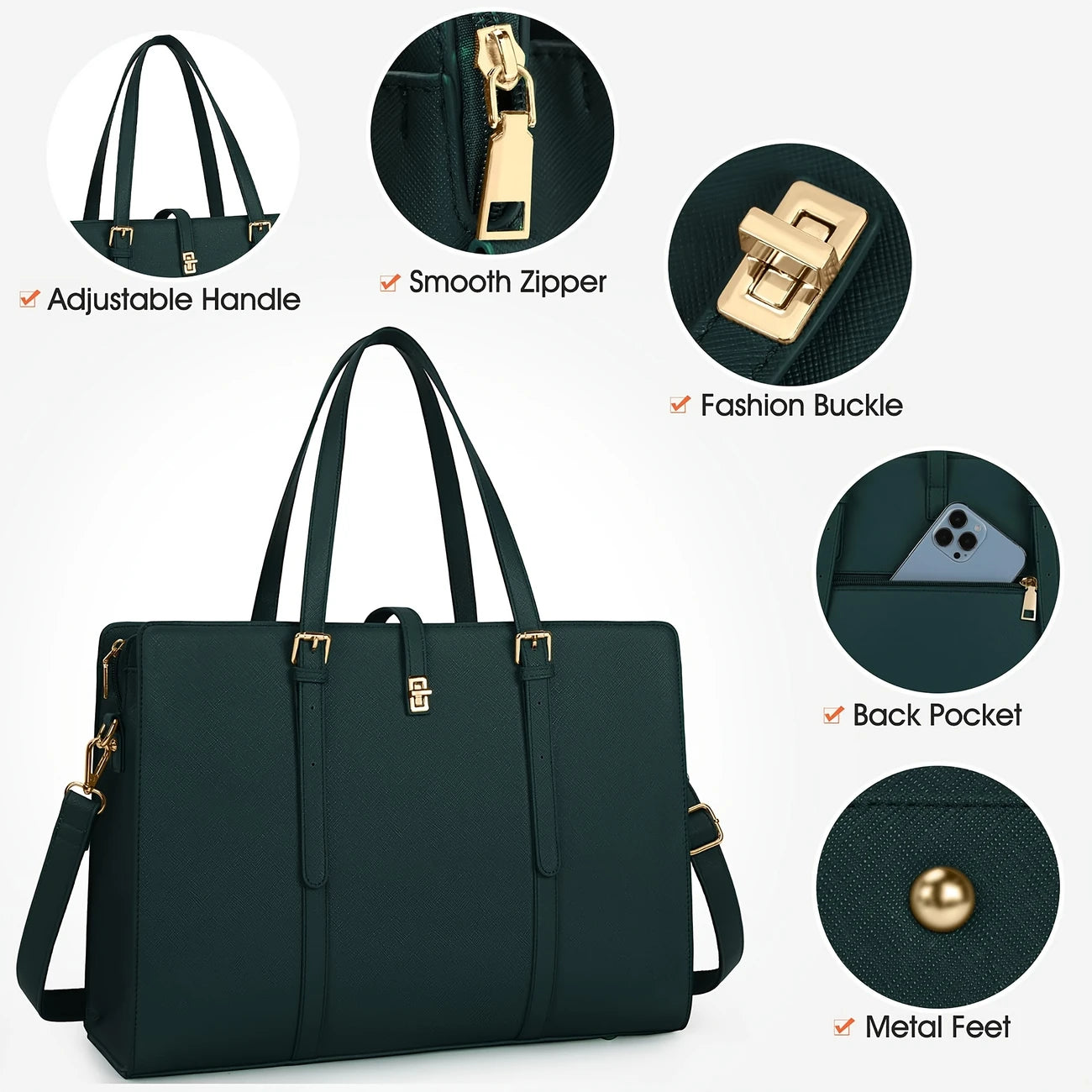 omen 15.6 Inch Laptop Tote Bag Large Computer Bag Lightweight Briefcase Professional Business