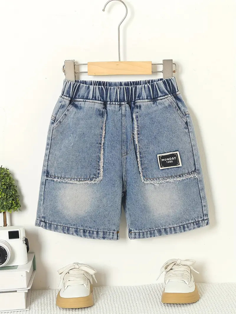 Boys' Casual Denim Shorts with Pockets