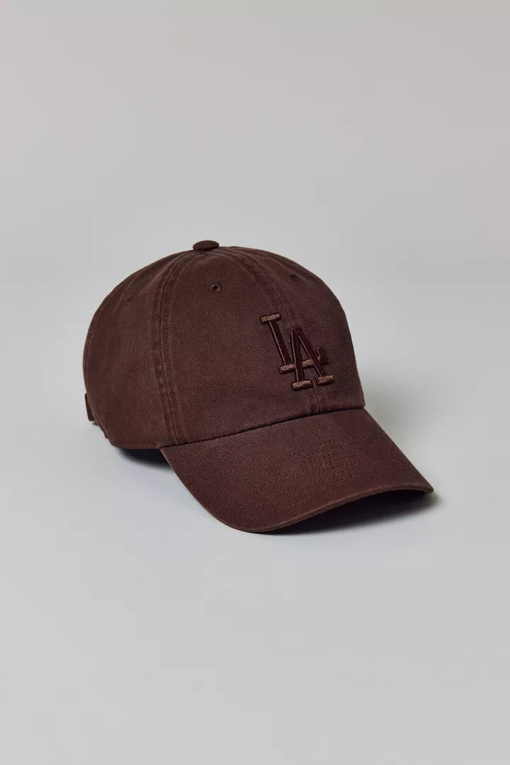 Mitchell & Ness MLB Los Angeles Dodgers Logo Dad Hat Brown