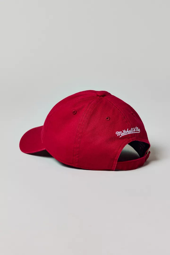 Mitchell & Ness MLB Los Angeles Dodgers Logo Dad Hat Red