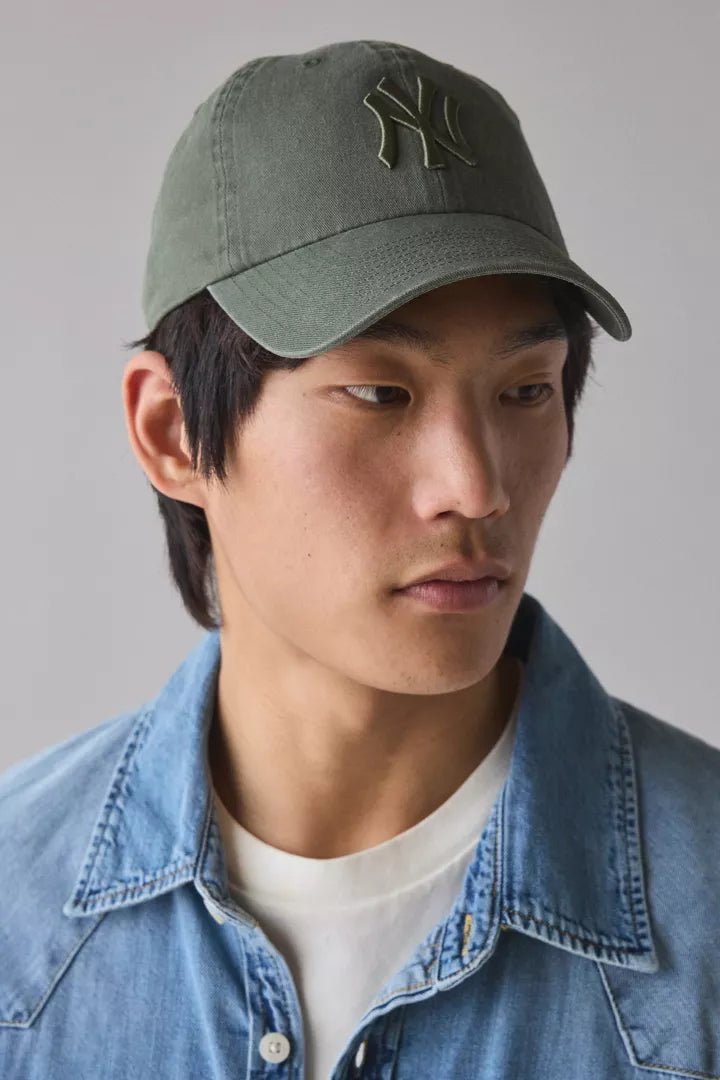 Mitchell & Ness MLB New York Yankees Tonal Logo Dad Hat Moss