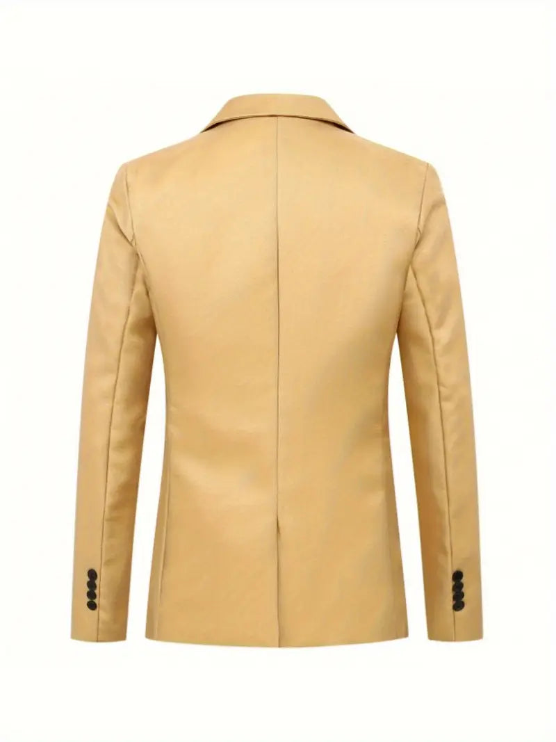 The Slim Fit Single-Breasted Lapel Single-Row One-Button Fashion Blazer