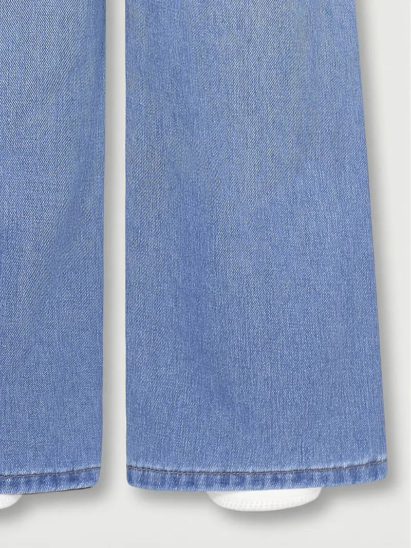Light Blue Denim Girls' Straight-Leg Pant
