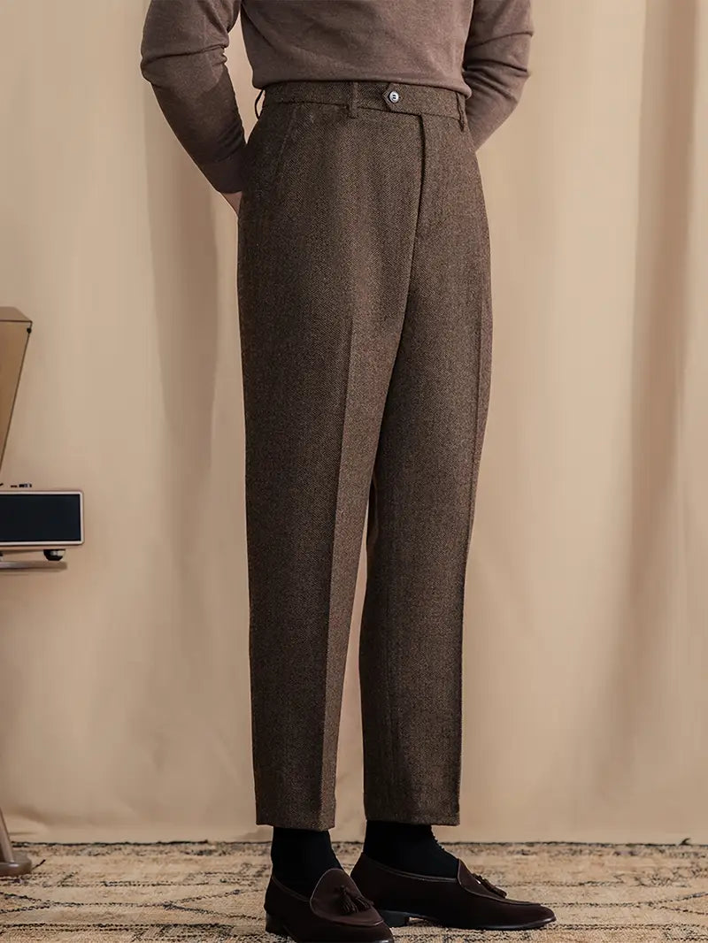 Men’s Wool-Blend Formal Chino Pants