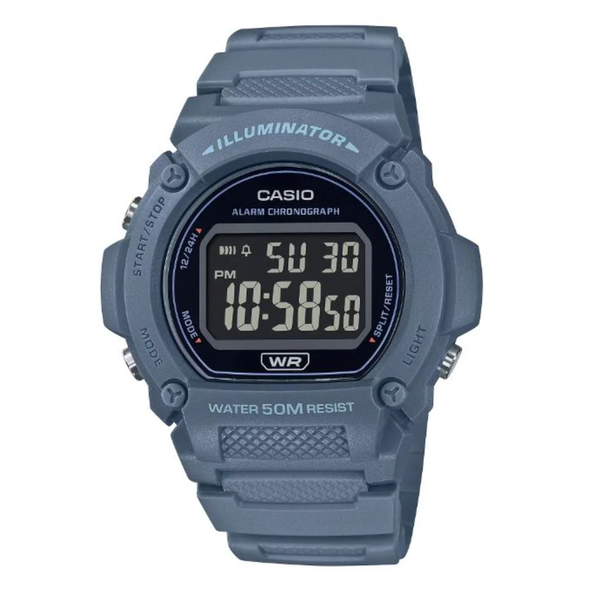 Casio Men's Blue Digital Resin Strap Sport Watch with Black Dial