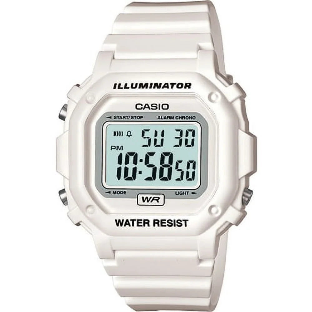 Casio Men's Digital Illuminator Sport Watch, White Resin