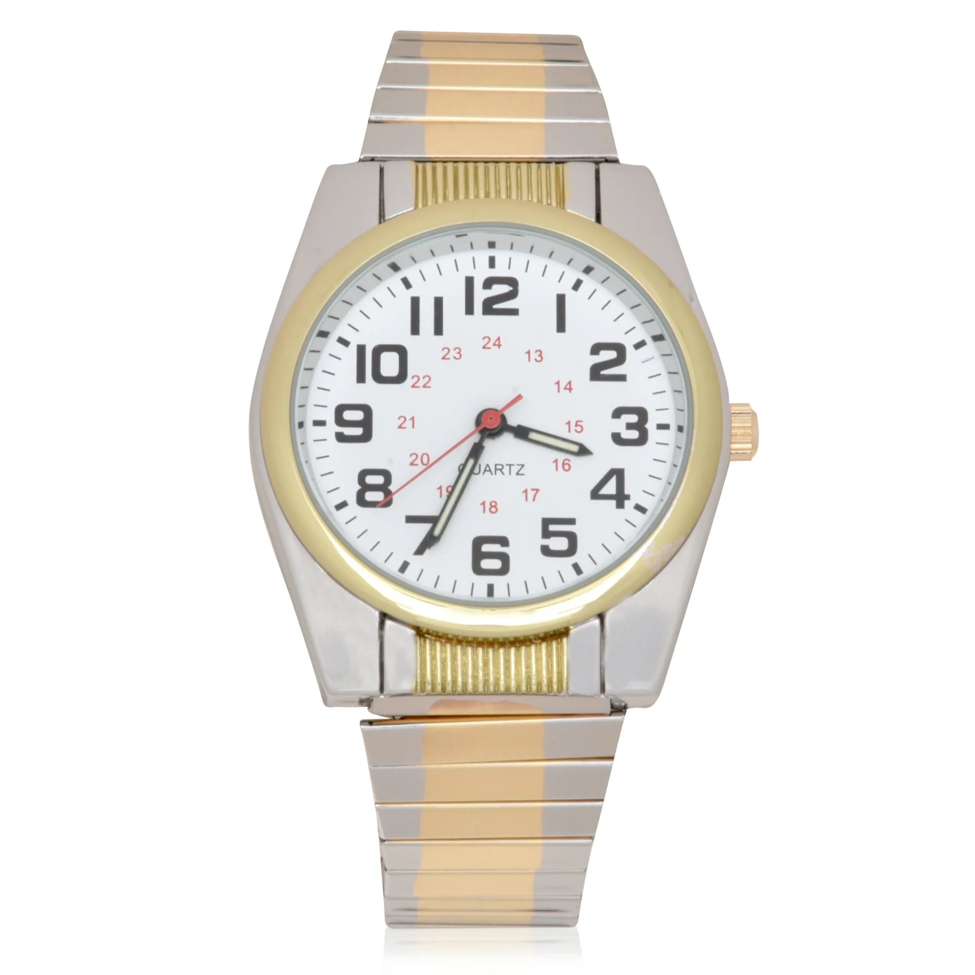 George Adult Male Analog Watch in Two-Tone with White Dial