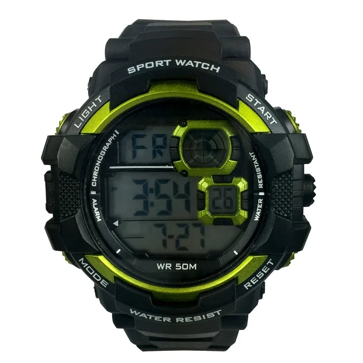 George Men's Digital Sport Wristwatch Plastic Strap