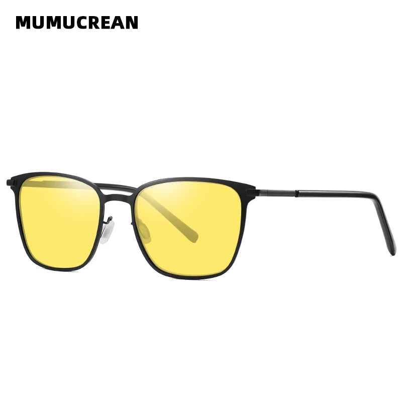 Men's Square Polarized Night Vision Sunglasses