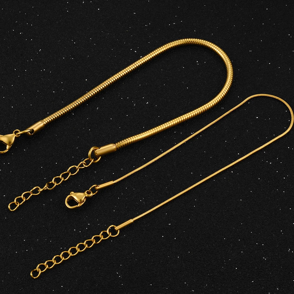 Stainless Steel Snake Chain Bracelet Extender