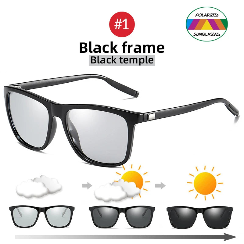 VIVIBEE Color Change Photochromic Polarized Sunglasses