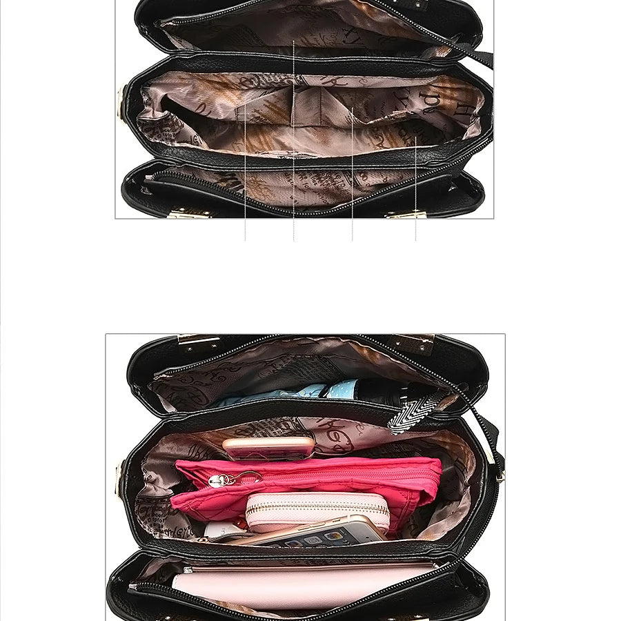 Leather Tree Branches Metal Decor Bag