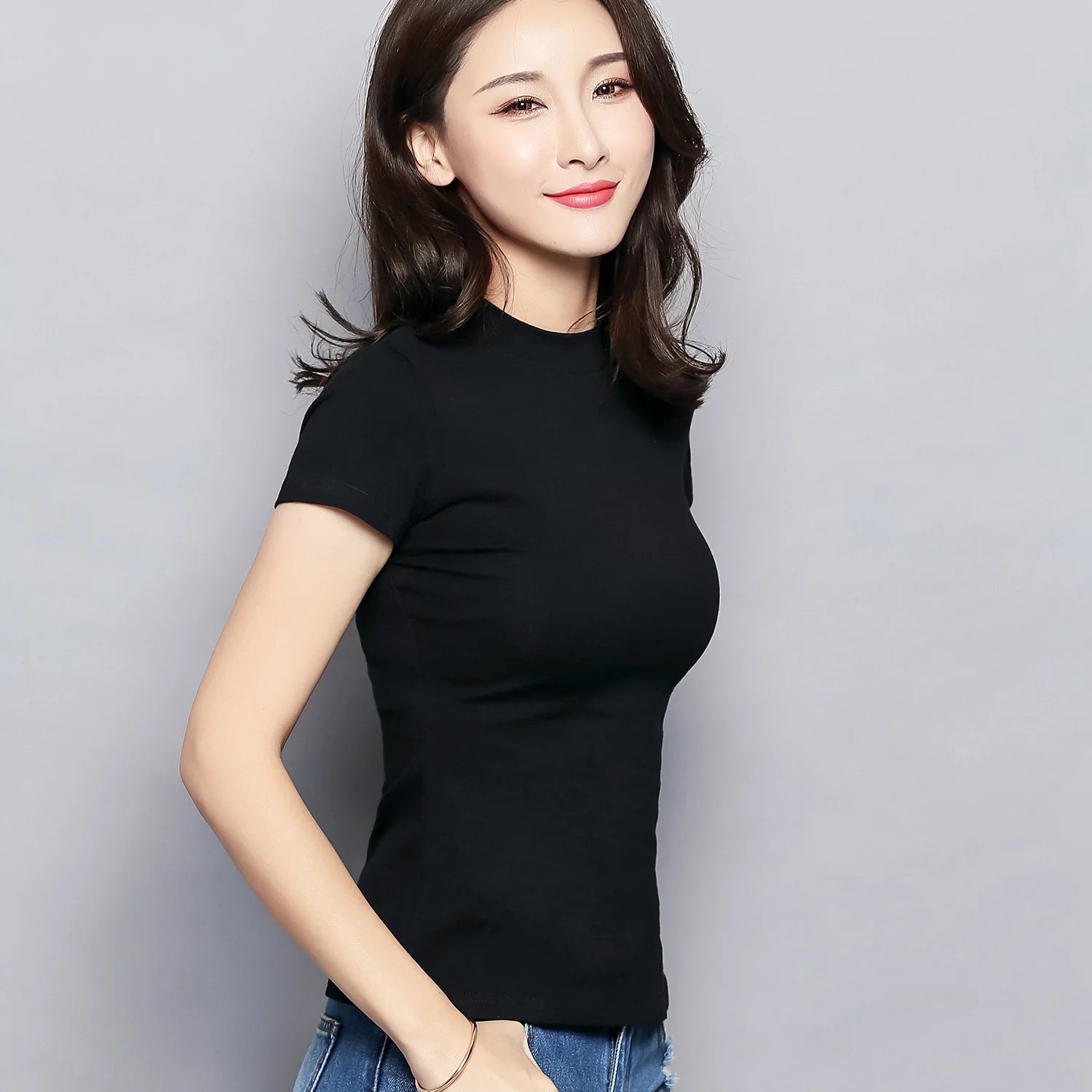MRMT Women's Half High Collar T-shirt