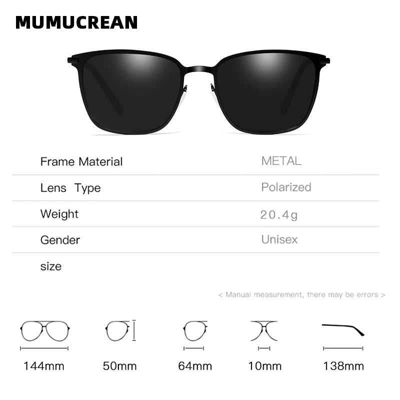 Men's Square Polarized Night Vision Sunglasses