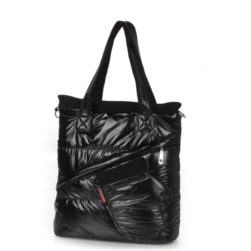 Women’s Winter Down Cotton-Padded Shoulder Bag