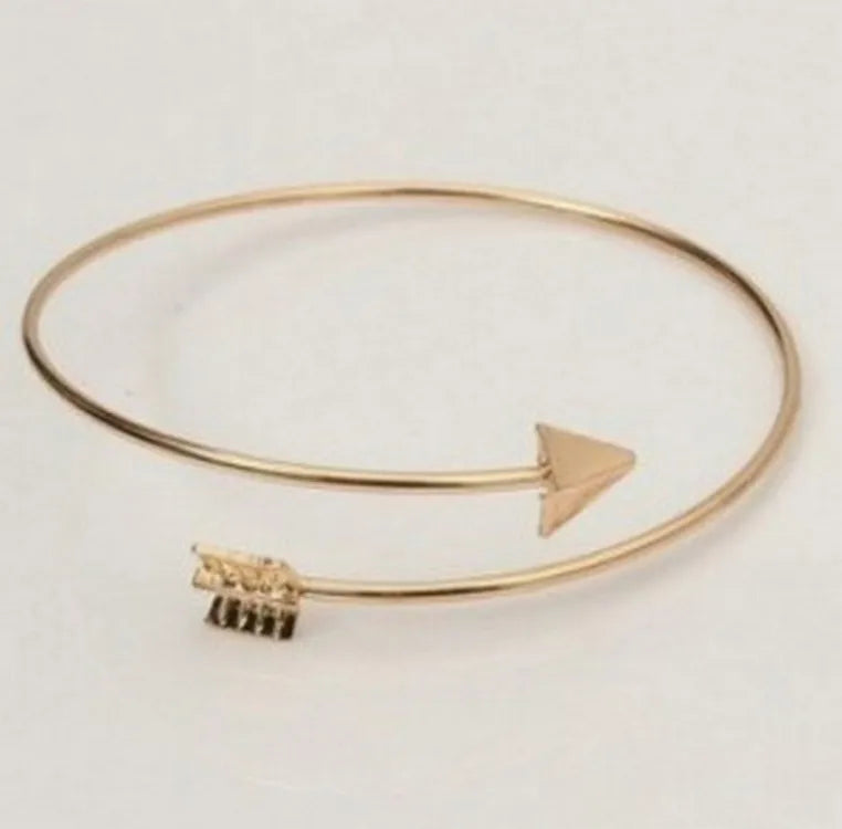 Gothic Punk Arrow Adjustable Bangle Bracelet