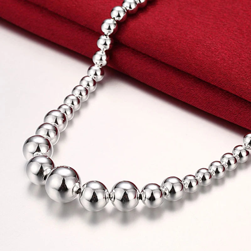 925 Silver Bead Jewelry Set for Women
