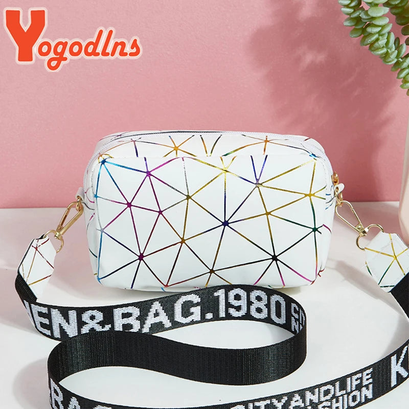 Yogodlns Fashion Laser Crossbody Messenger Bag