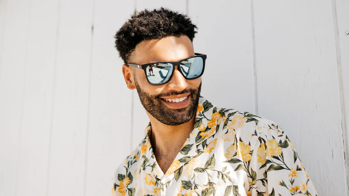 Matte Black / Sky Blue Fast Lanes Sunglass