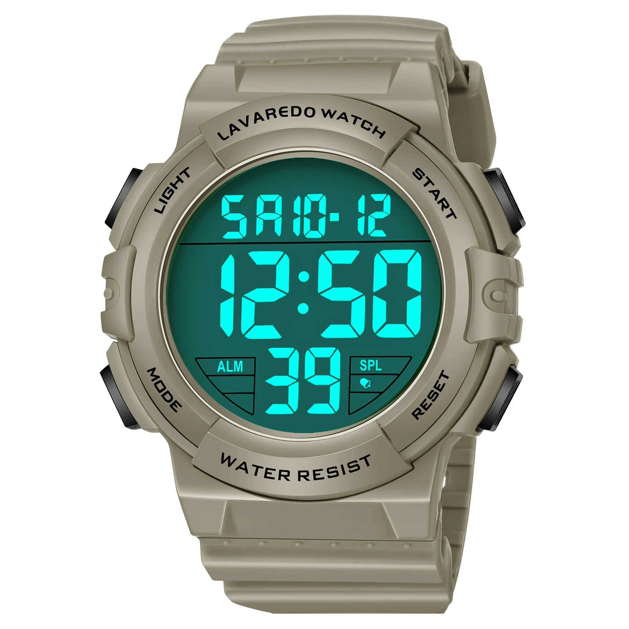Men's Digital Sports Watch With Stopwatch/Alarm/Dual Time/ LED Backlight Outdoor Sports Waterproof Watch PU Strap Gifts for Man