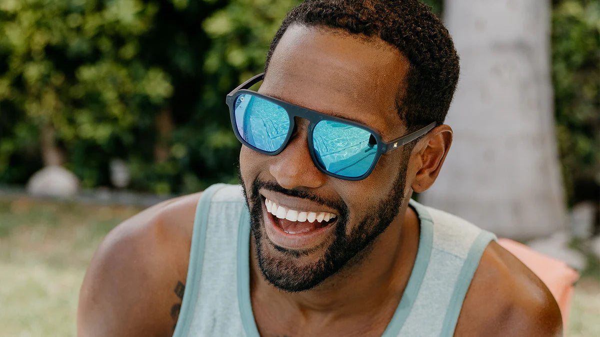 Rubberized Navy Rider Pacific Palisades Sunglasses