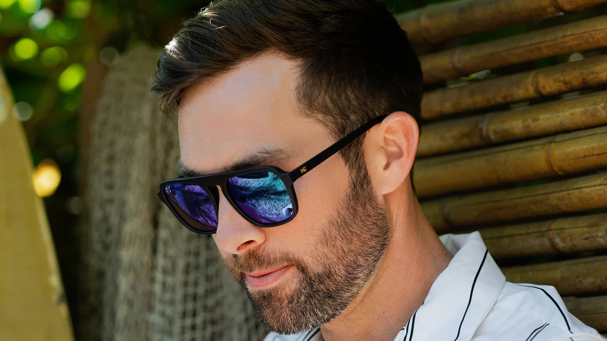 Rubberized Navy Rider Pacific Palisades Sunglass