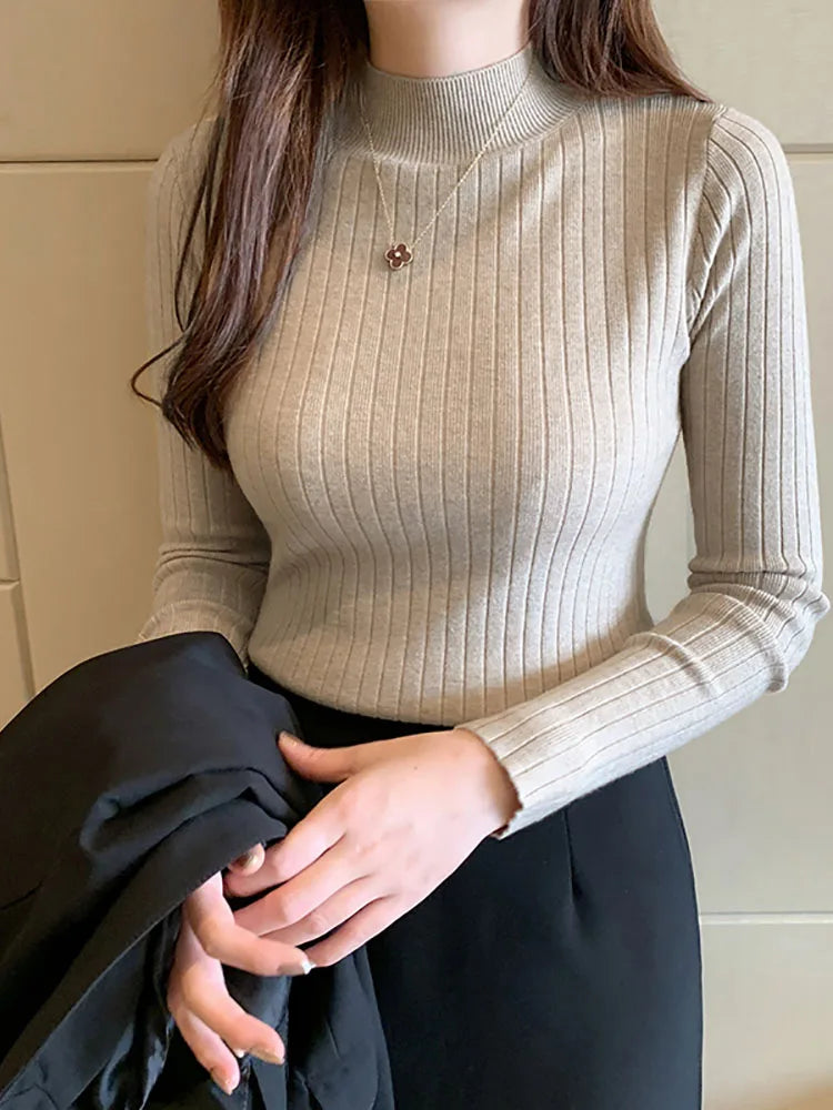 ITOOLIN Women's Cashmere Mockneck Sweater