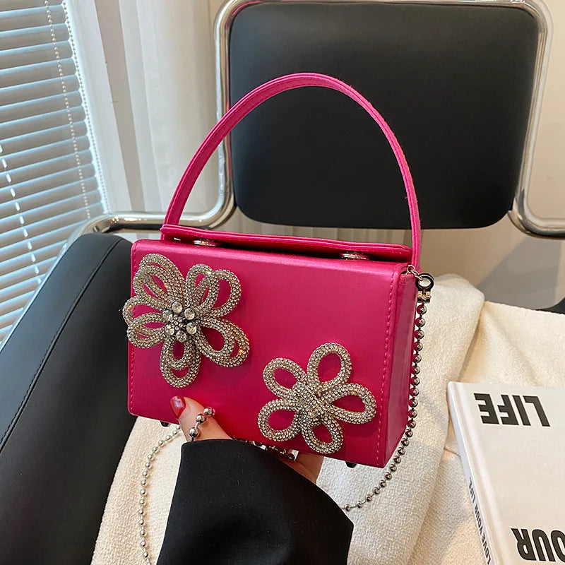 3D Flower Design Luxury Crossbody Bag