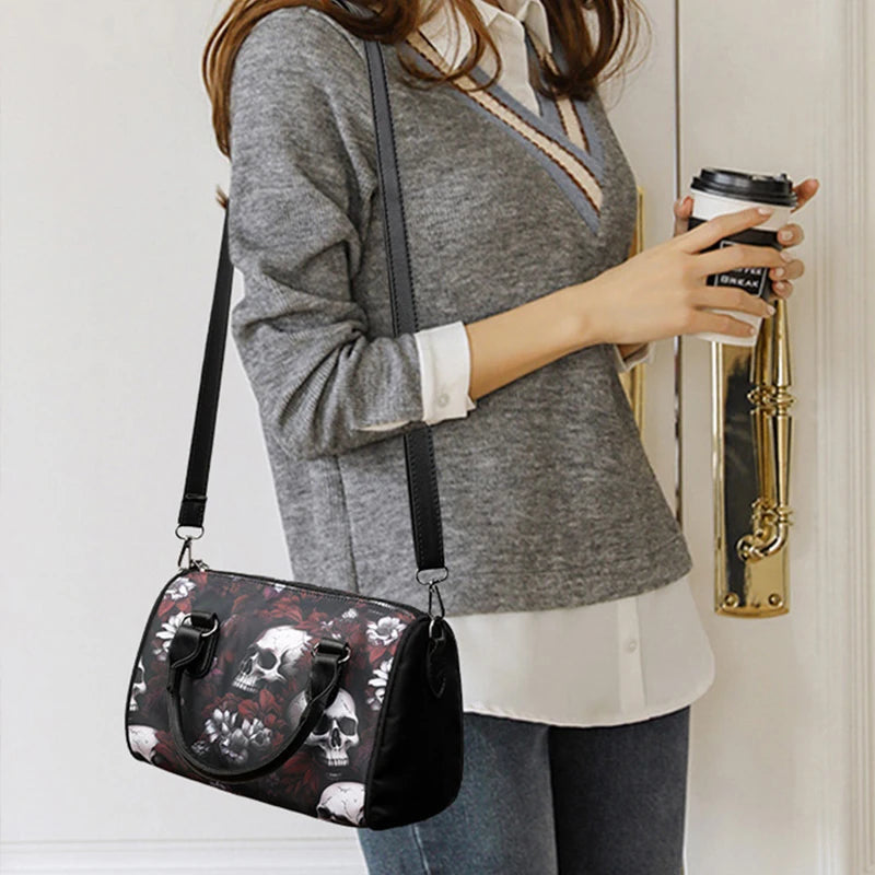Skull Pattern Large Capacity Shoulder Bag