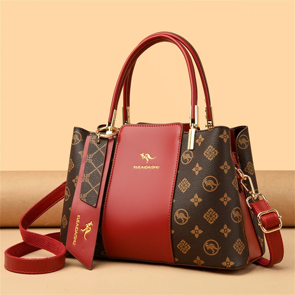 Luxury Print Leather Women’s Shoulder Bag
