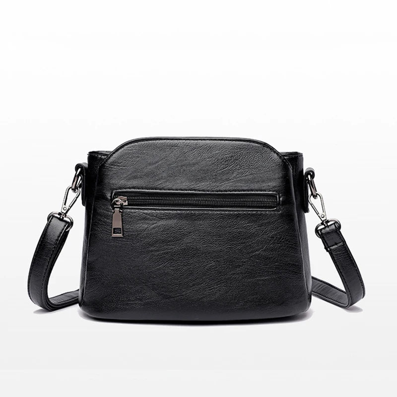 Retro PU Leather Bucket Crossbody Bag